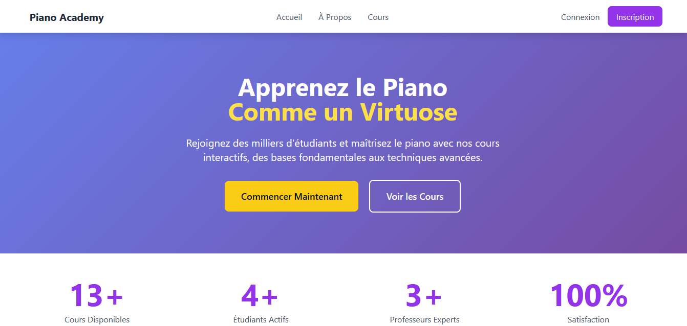 Capture d’écran de E-learning Piano